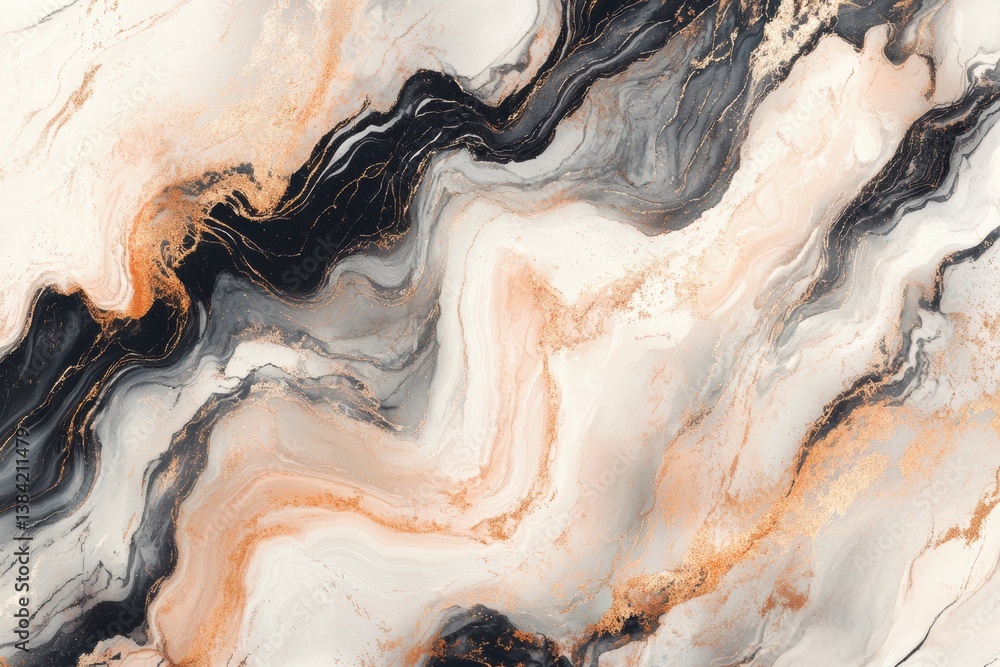 Poster elegant marble pattern featuring soft neutral tones and flowing veins for a sophisticated aesthetic 