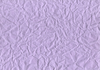 Crumpled lilac paper as a background or texture.Delicate lilac background with the texture of crumpled paper. gift wrapping, backgrounds for postcards, crafts and decorative elements in pastel colors.
