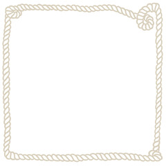 ベージュのねじれたロープフレーム