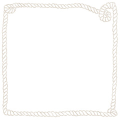 Obraz premium ベージュのねじれたロープフレーム Adobe Illustrator Artwork