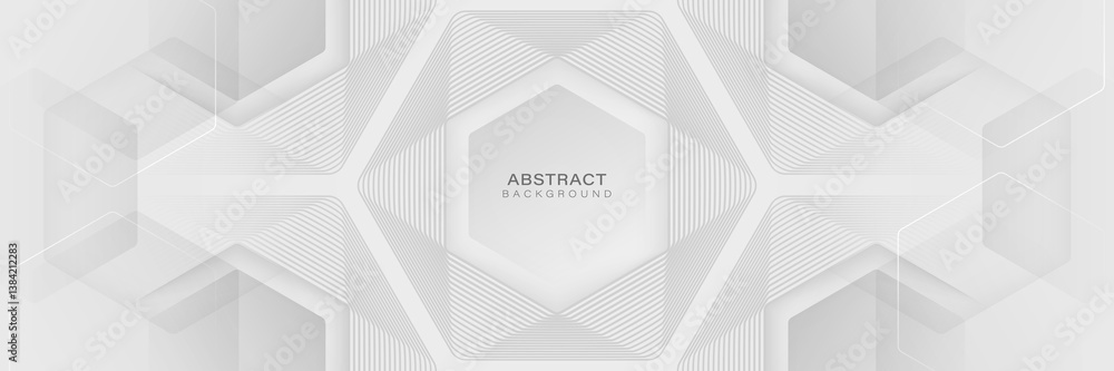 Canvas Prints grey white abstract background. geometric design elements. modern shapes graphic. futuristic technol