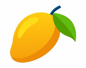 A  leaf mango on white background