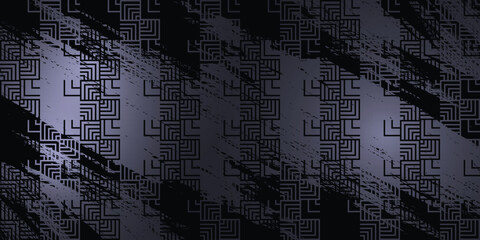 Gray abstract pattern background with black brush effect