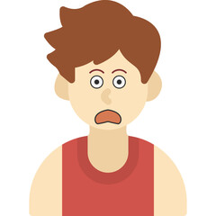 Obraz premium Fearful Boy Icon