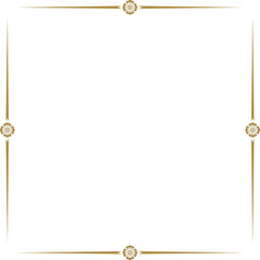 Thai Art traditional frame asian luxury line art, lai Thai Pattern flat illustration