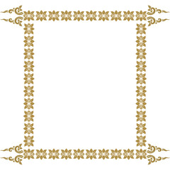 Thai Art traditional frame asian luxury line art, lai Thai Pattern flat illustration