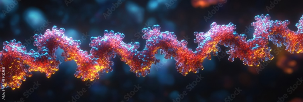 Aufkleber highly detailed 3d illustration of adeno-associated virus floating in a fluidic environment with bio