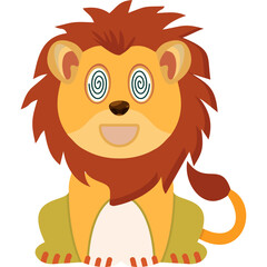 Fototapeta premium Hypnotized Lion Icon