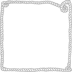 Obraz premium グレーのねじれたロープフレーム