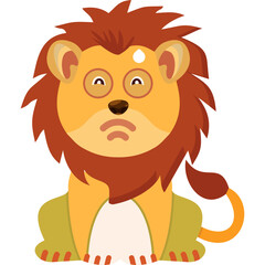 Fototapeta premium Embarrassed Lion Icon