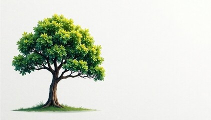 Obraz premium Single tree branch on white canvas with subtle texture, simple, canvas