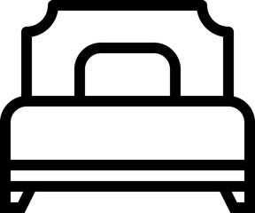 bedroom icon vector illustration. bed icon sign symbol pixel perfect design 