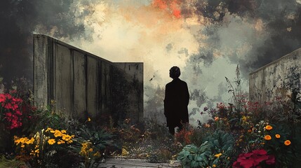 Fototapeta premium Solitude and Contemplation: A Journey into the Mind