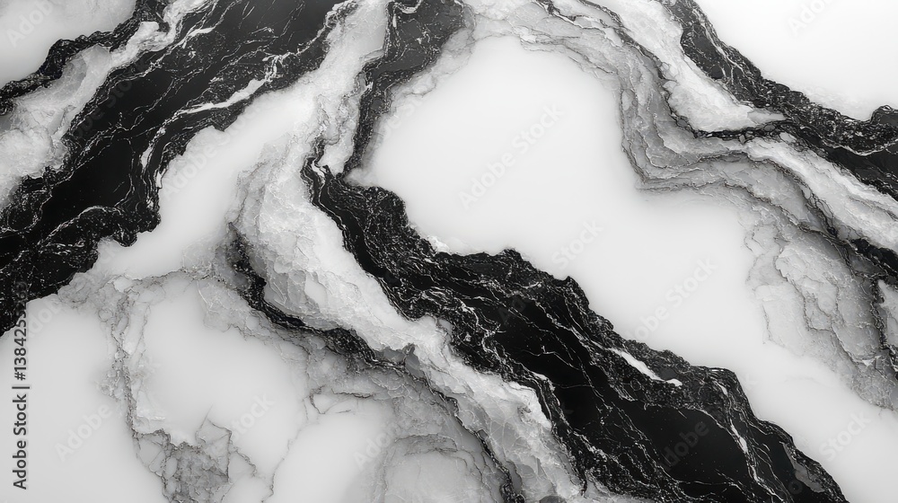 Aufkleber black and white rock texture engineered quartz stone pattern slab abstract background
