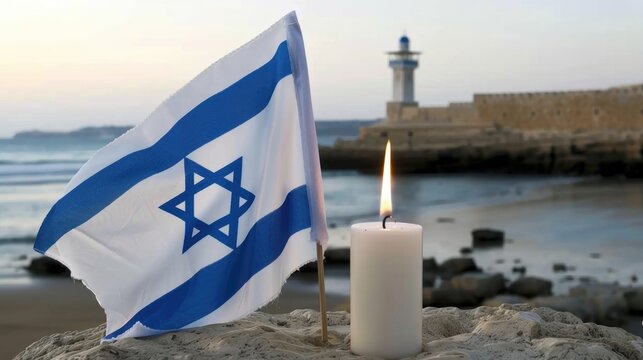 Honor of independence: Yom Haatzmaut, jewish tradition, israel emblem, national celebration, vibrant festivity, proud citizens, collective joy, patriotic unity, symbolic representation.