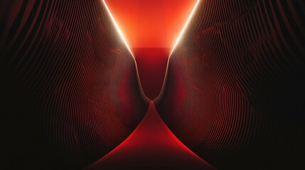 Crimson Waves  Light Abstract Tunnel Vision