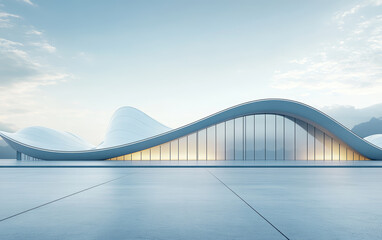 Minimalist modern architecture and spatial structure