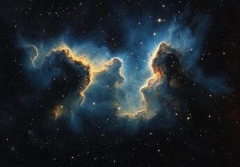 Fototapeta premium Vibrant Cosmic Nebula and Stars in the Infinite Universe