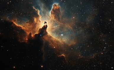 Obraz premium Cosmic Nebula Deep Space Galaxy Immense Interstellar Cloud Stars Bright Scenery Scattered Universe