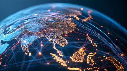 Global Network Asia Pacific Region Illustration