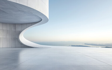 Minimalist modern architecture and spatial structure
