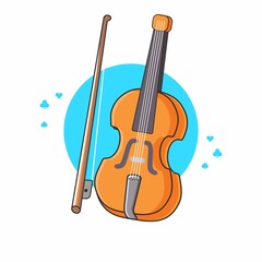 violin isolated on white