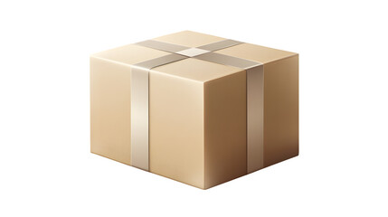 Packing box isolated on transparent background
