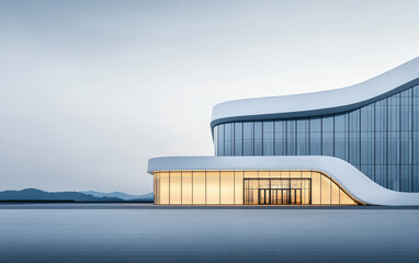 Obraz premium Minimalist modern architecture and spatial structure 