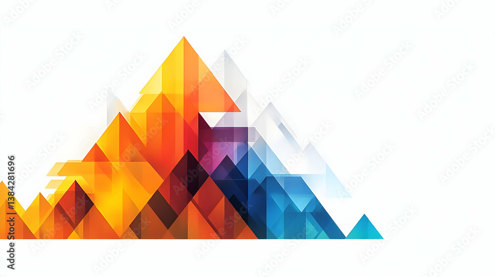 Poster abstract geometric triangle pattern design
