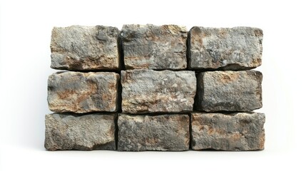 Obraz premium Textured concrete walls isolated on white background