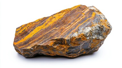 Tiger Iron isolated on white background