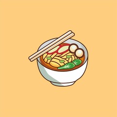 Korean Ramyeon Illustration