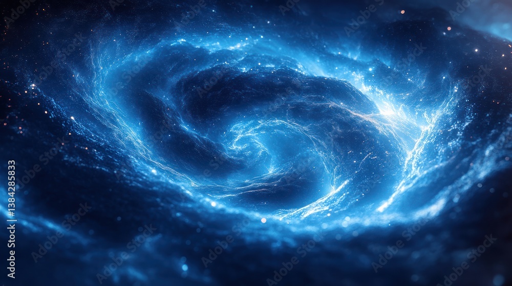 Poster futuristic abstract digital technology concept with blue energy patterns and dynamic composition