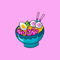 Japan Ramyeon Illustration