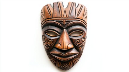 Tribal mask decor isolated on white background