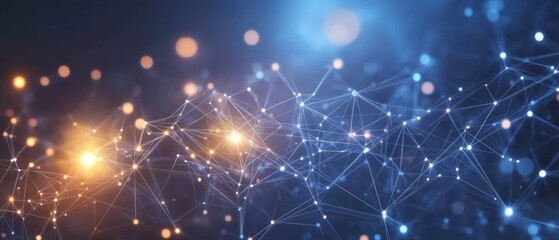 Fototapeta premium Abstract network of interconnected nodes (3)