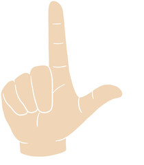 알파벳 지문자 L