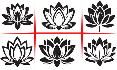 Sacred Lotus Silhouette 