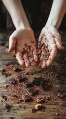 A person is holding their hands together