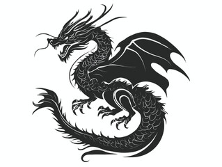 Dragon isolated on white background