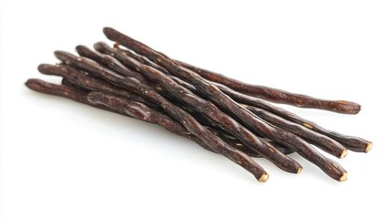 Yardlong beans isolated on white background