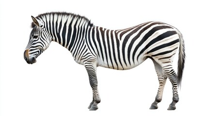 Fototapeta premium Zebra Horse Hybrid isolated on white background