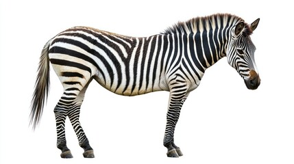 Fototapeta premium Zebra Horse Hybrid isolated on white background