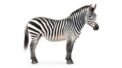 Fototapeta premium Zebra Horse Hybrid isolated on white background
