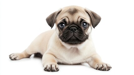 Obraz premium Pug isolated on white background