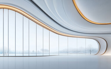 Obraz premium Minimalist modern architecture and spatial structure 