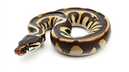 Obraz premium Python isolated on white background