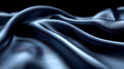 Obraz premium Luxurious Dark Blue Silk Fabric Texture