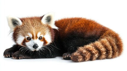Obraz premium Red Panda isolated on white background