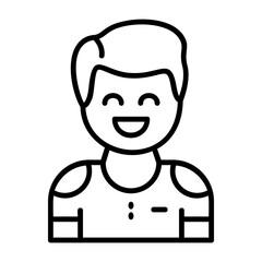 Enthusiasm Outline Style Emotion Icon